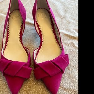 1901 Fuchsia D'orsay Kitten Heel Pump